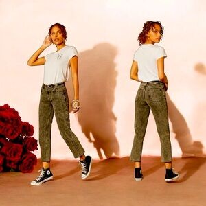 Boyish By Her Tommy The Hustler Black High Rise Straight Leg Button Fly Jeans